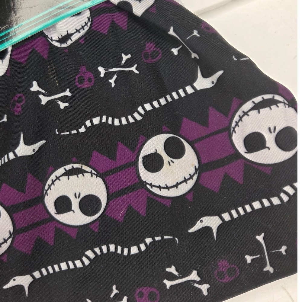 Disney Nightmare Before Christmas Jack Skellington Leggings Purple Black M/L